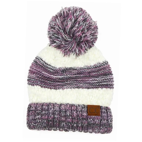 High Quality Thick Warm C.C. Popcorn Knit Beanie Winter Warm Pom Hat - Picture 3 of 3